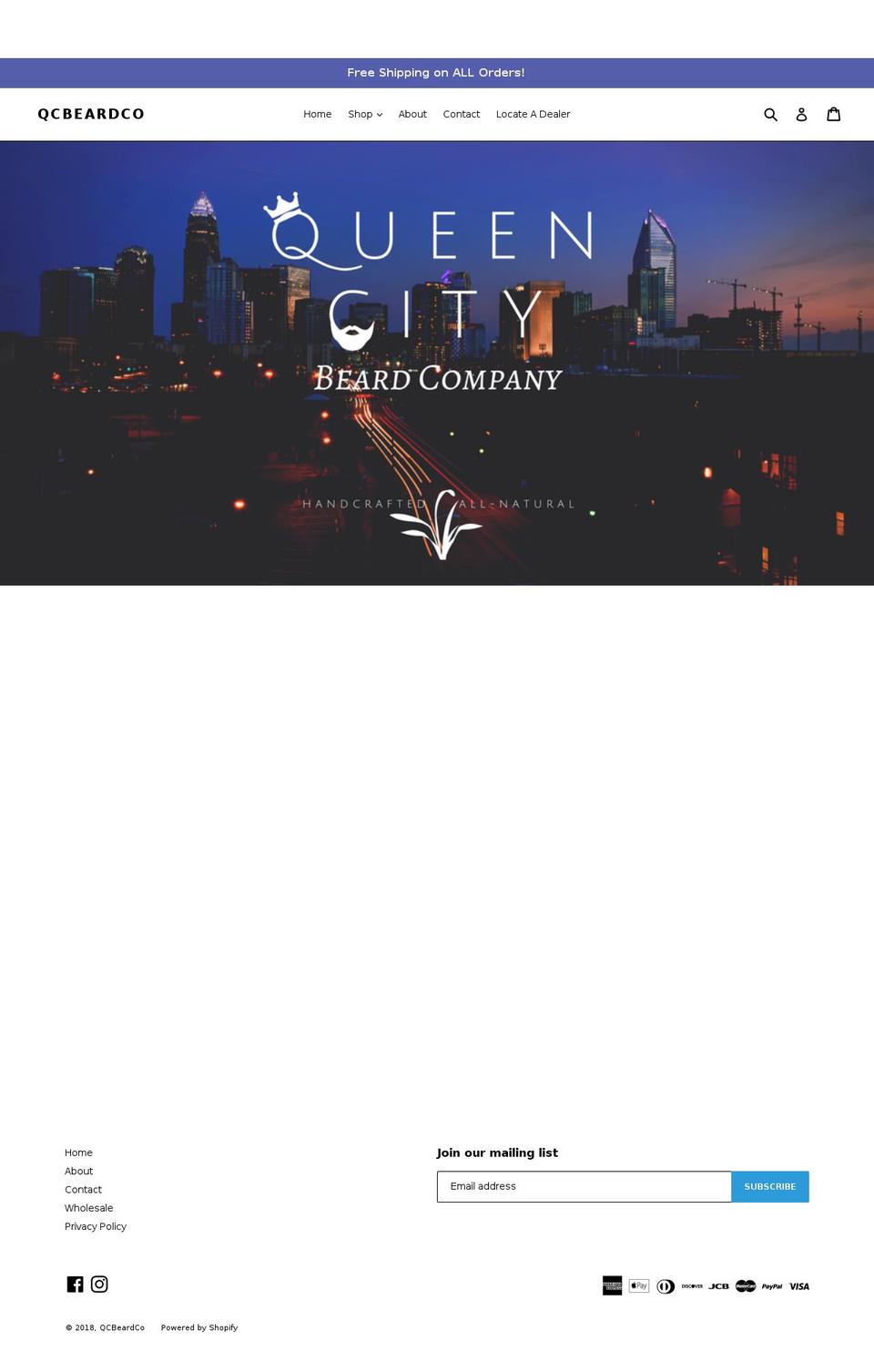 queencitybeardcompany.com — Shopify storefront screenshot
