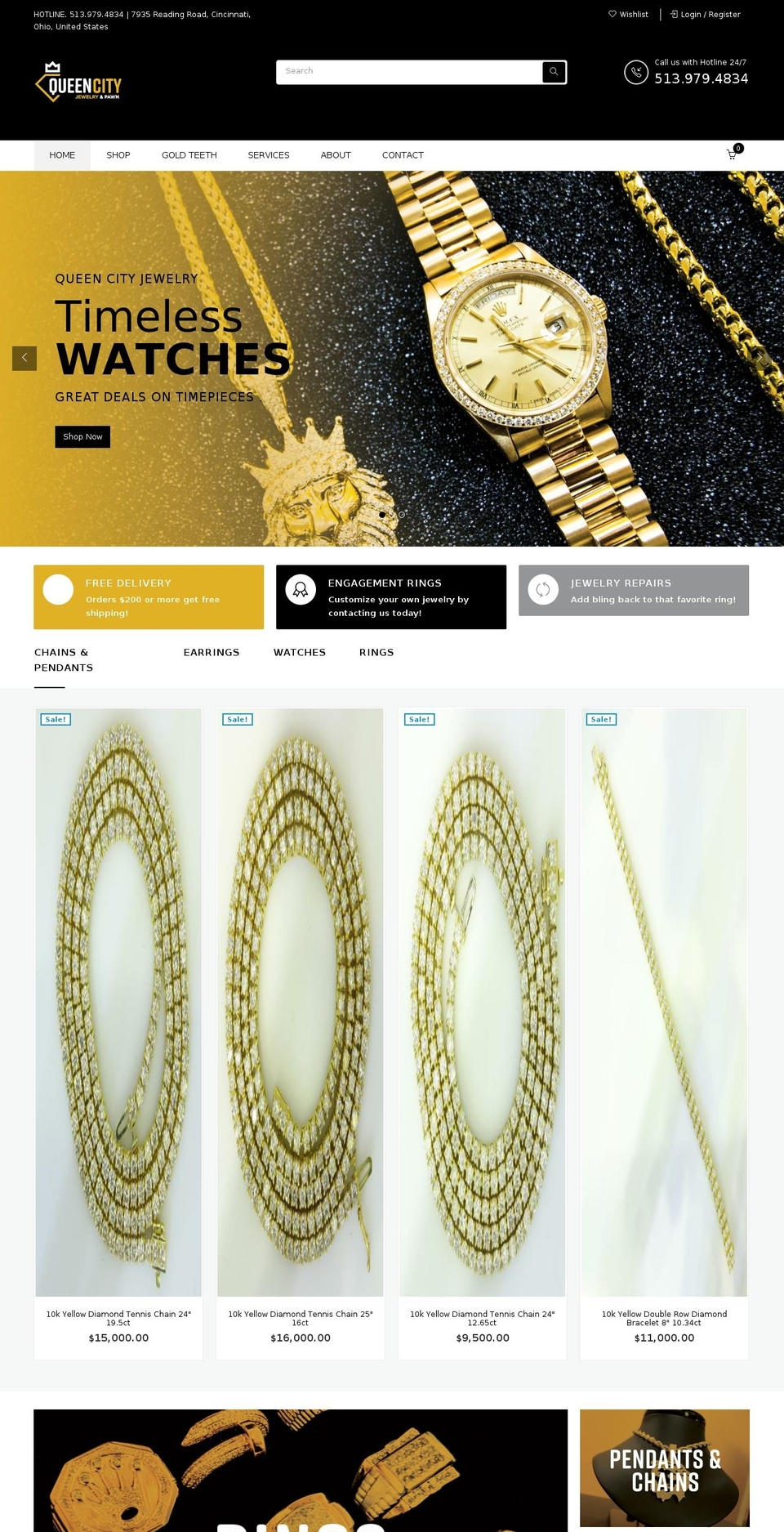 zidane-style-1 Shopify theme site example queencityjewelry.biz