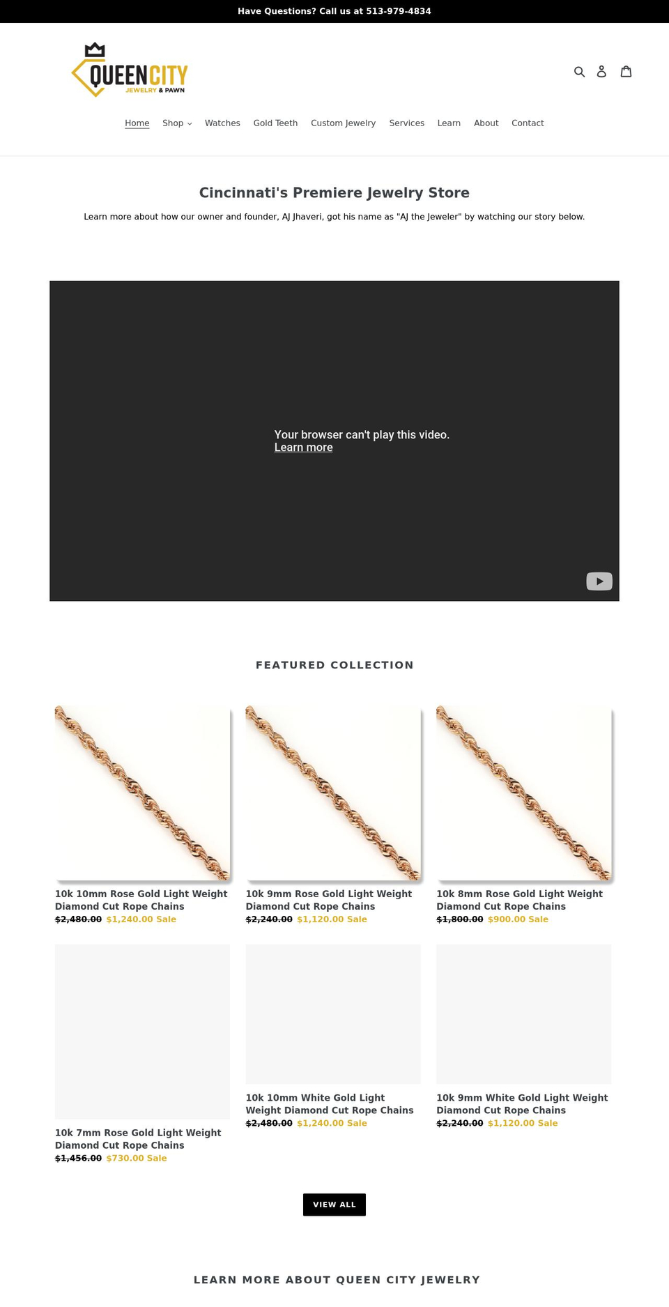 queencityjewelry.com shopify website screenshot