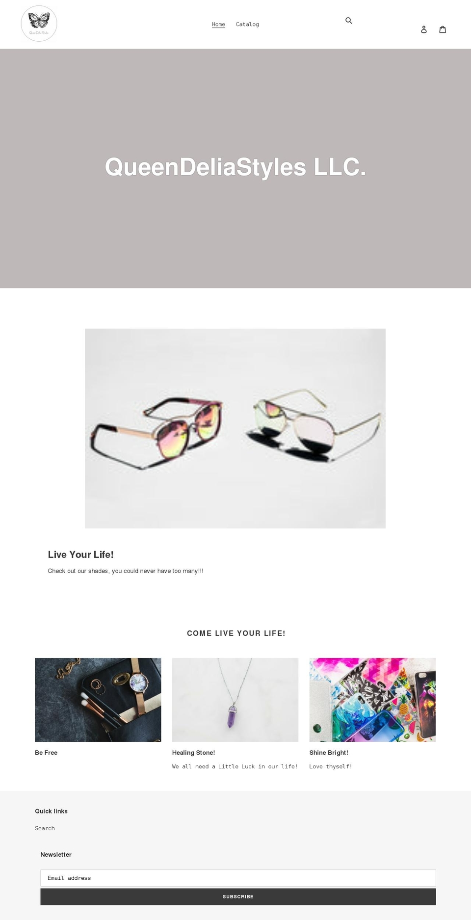 queendeliastyles.com shopify website screenshot