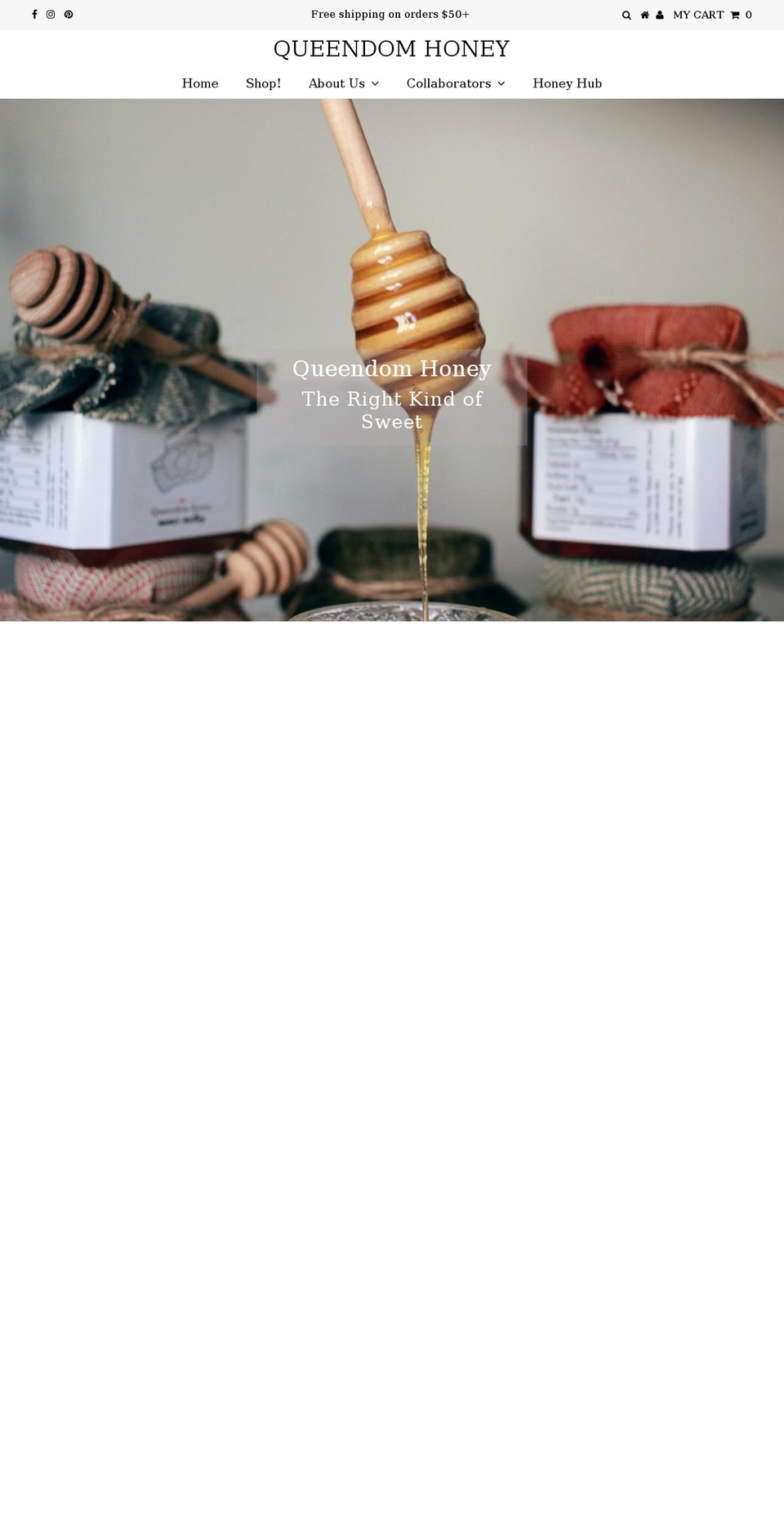 queendom-honey.com — Shopify storefront screenshot
