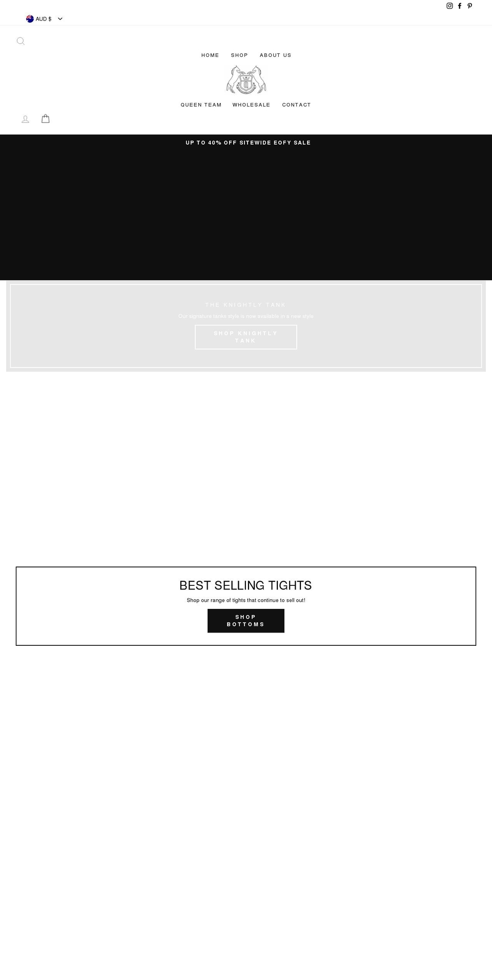 queenequestrianclothing.com shopify website screenshot