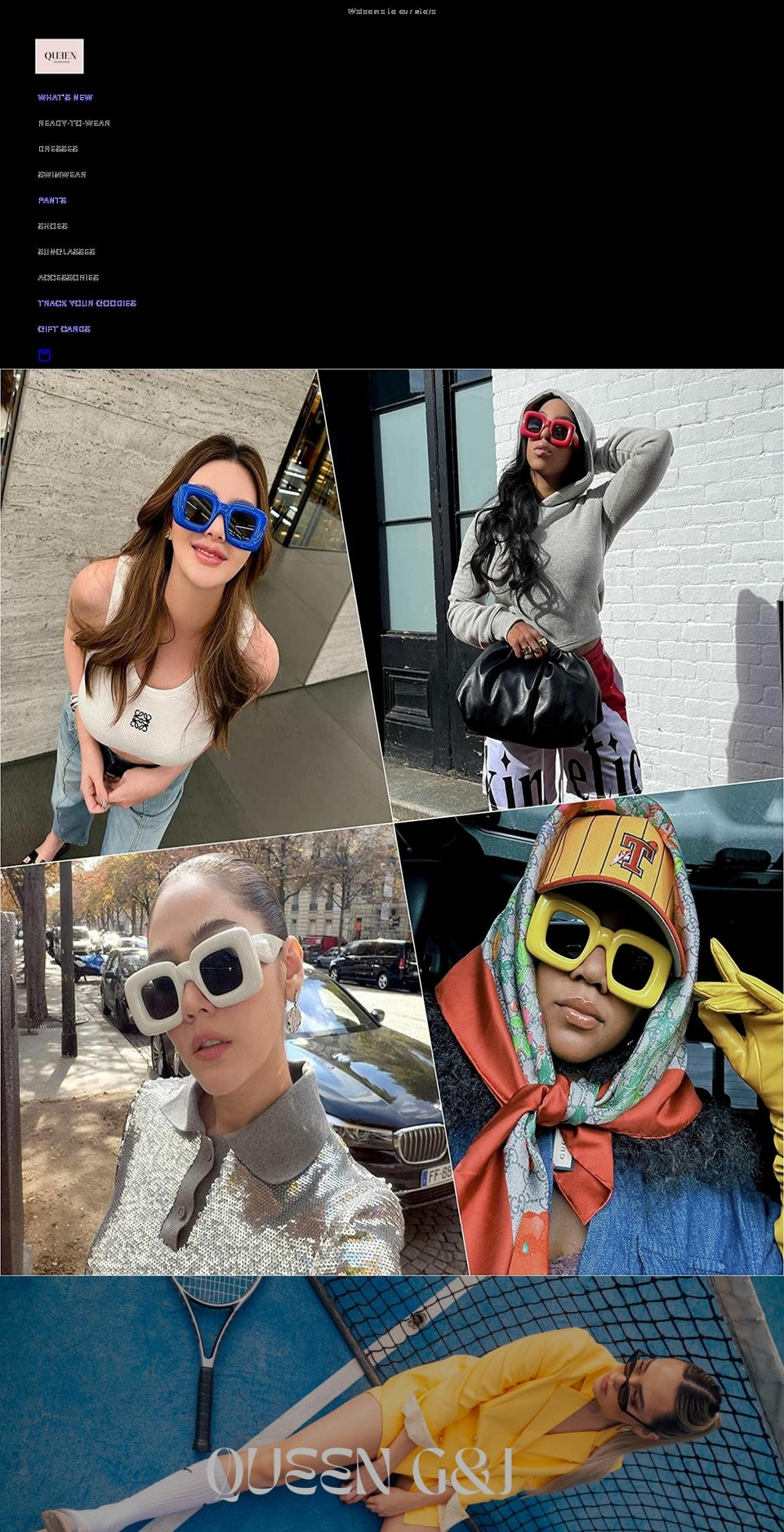 queengandjboutique.com shopify website screenshot