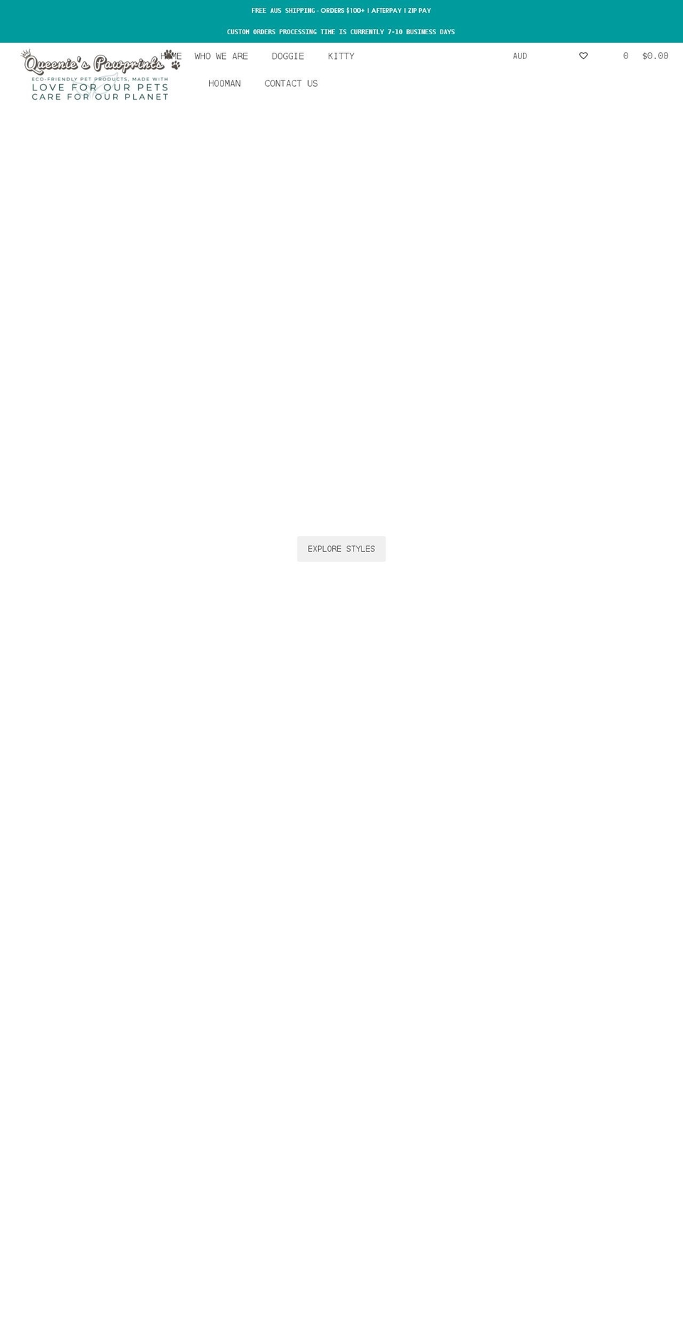 queeniespawprints.com.au shopify website screenshot