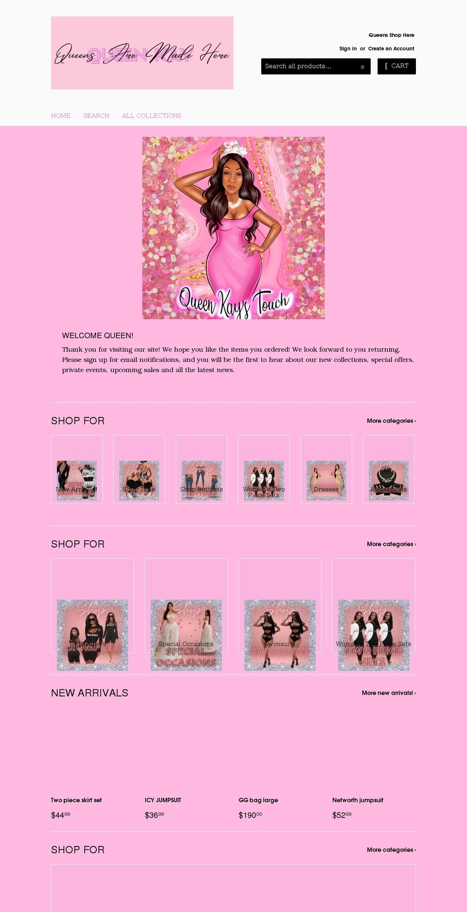 queenkaystouch.com shopify website screenshot