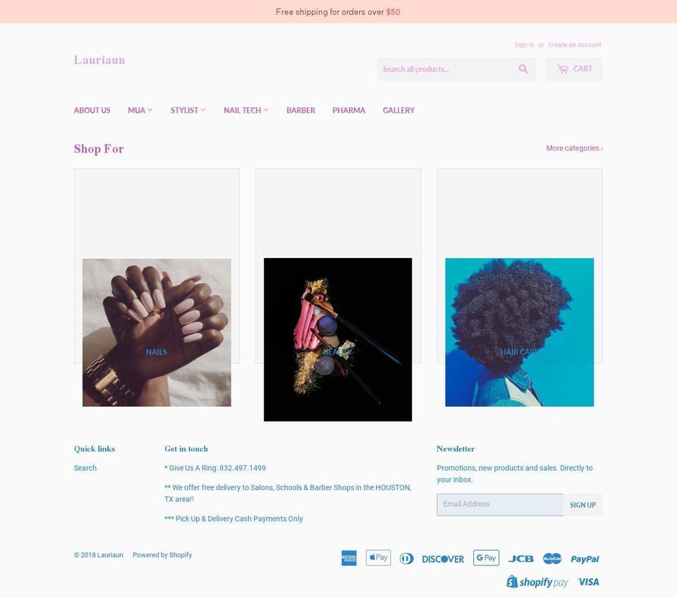 queenlauri.com — Shopify storefront screenshot