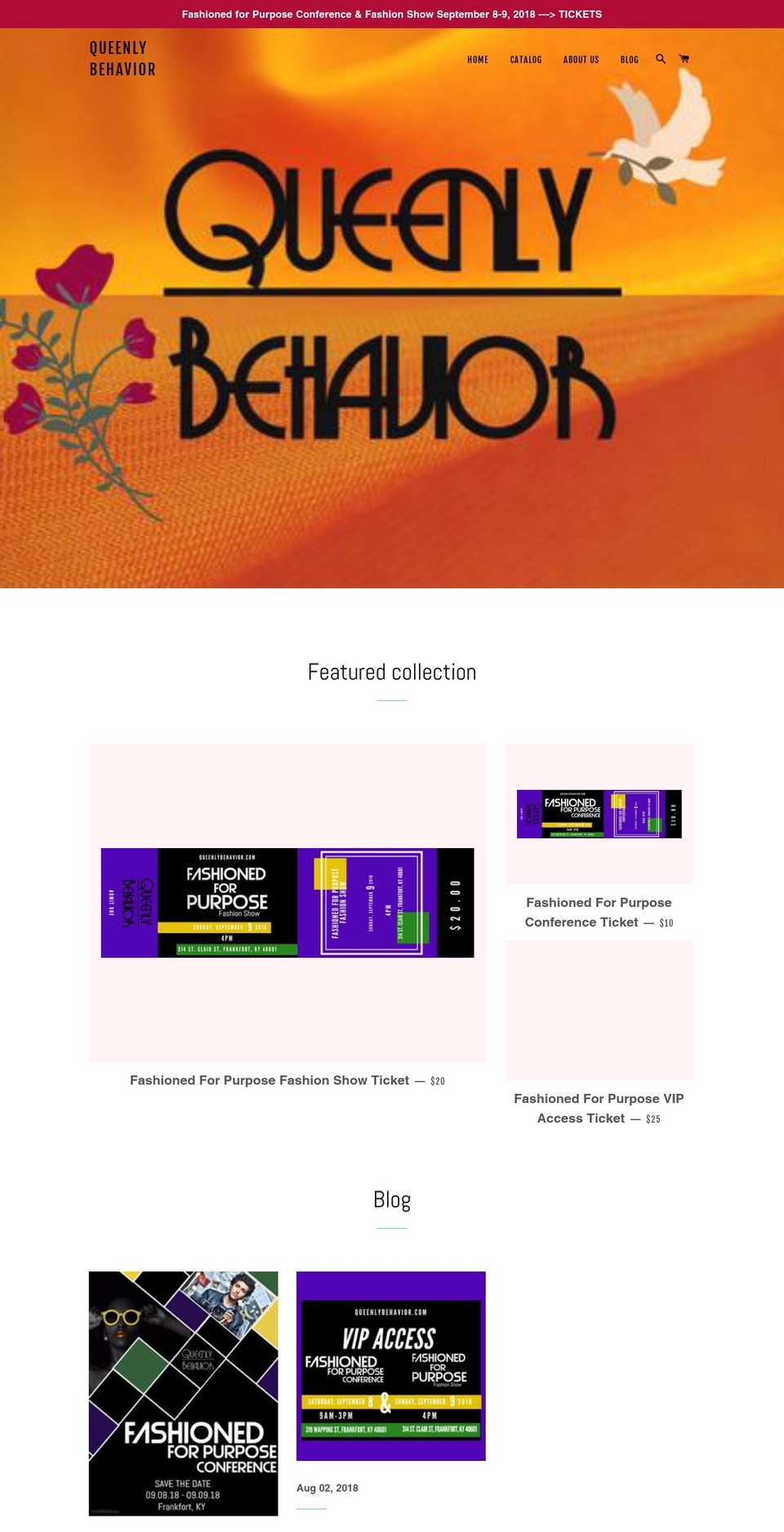 queenlybehavior.com — Shopify storefront screenshot