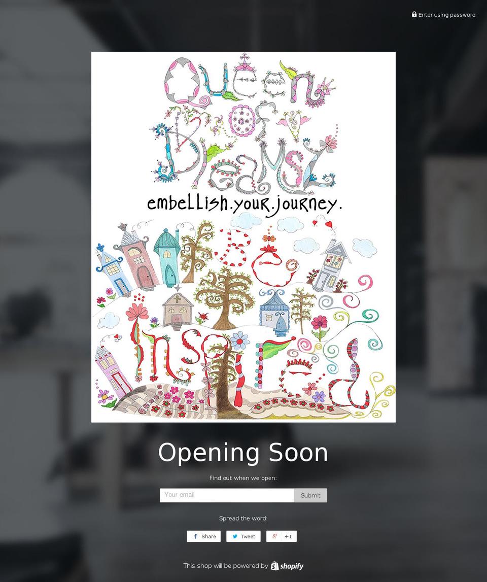 queenofdreamsz.com shopify website screenshot
