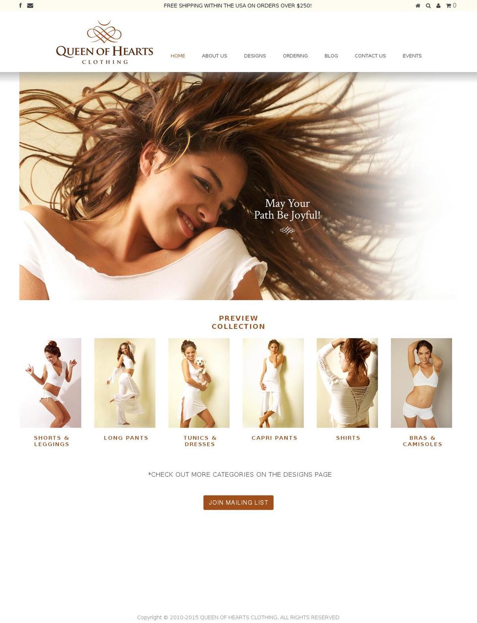 queenofheartsclothing.com shopify website screenshot