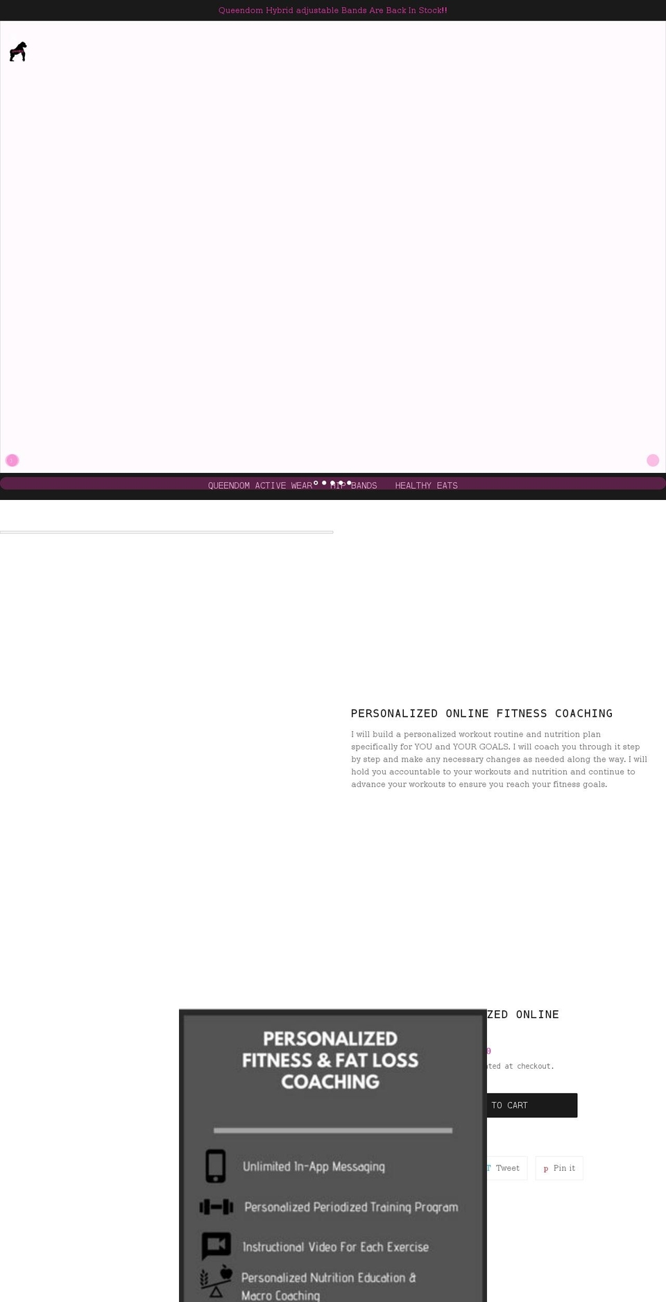 queenofkong.com shopify website screenshot