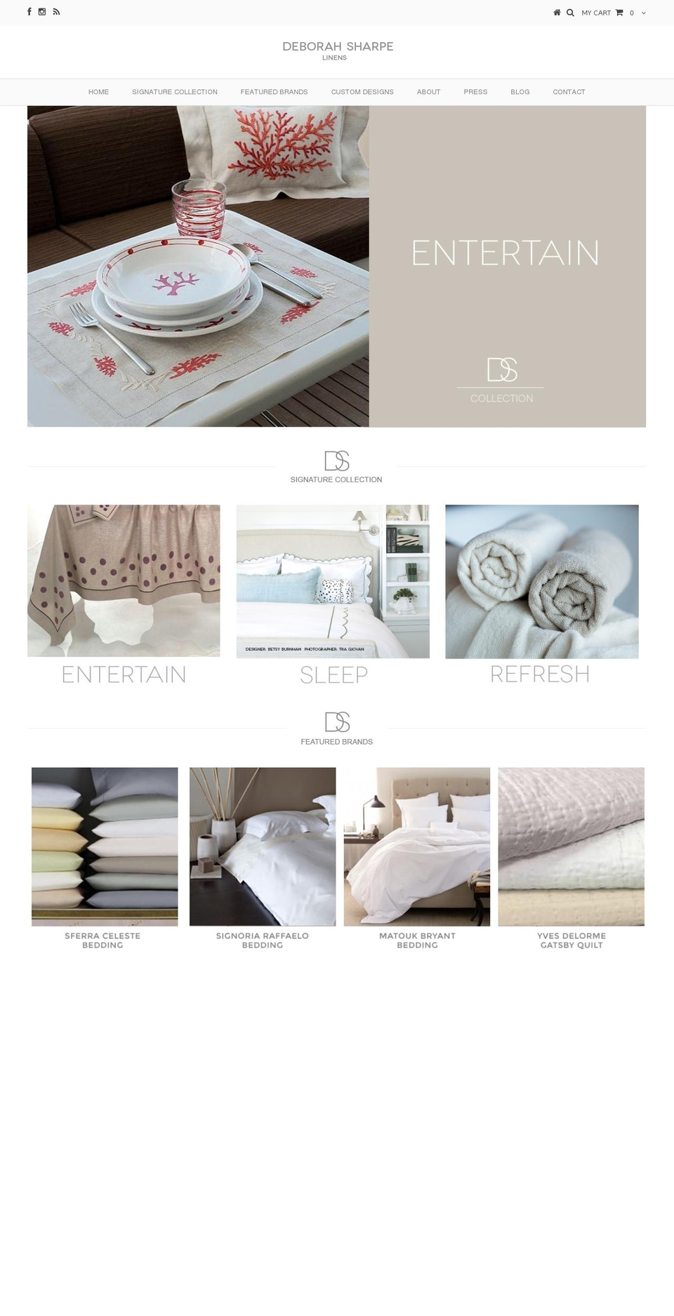 queenoflinens.com shopify website screenshot