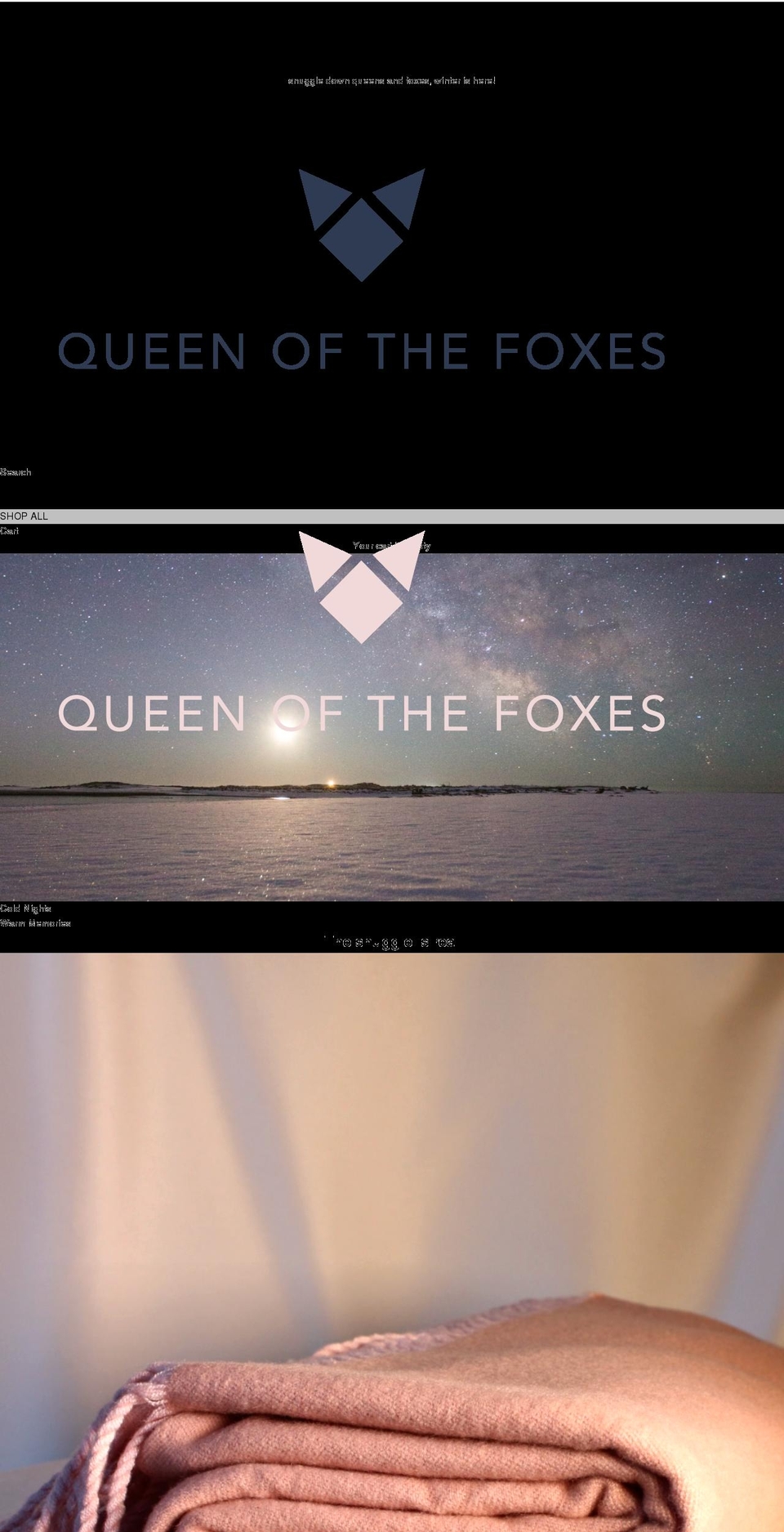 queenofthefoxes.com shopify website screenshot