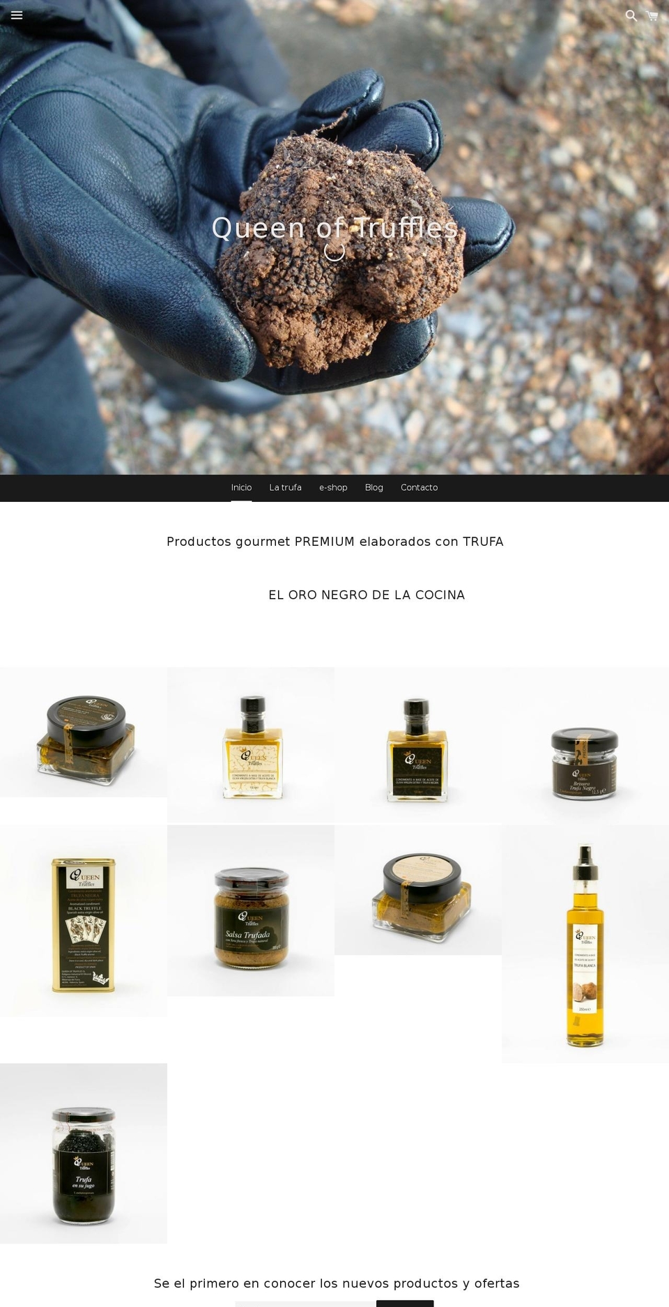 queenoftruffles.es shopify website screenshot