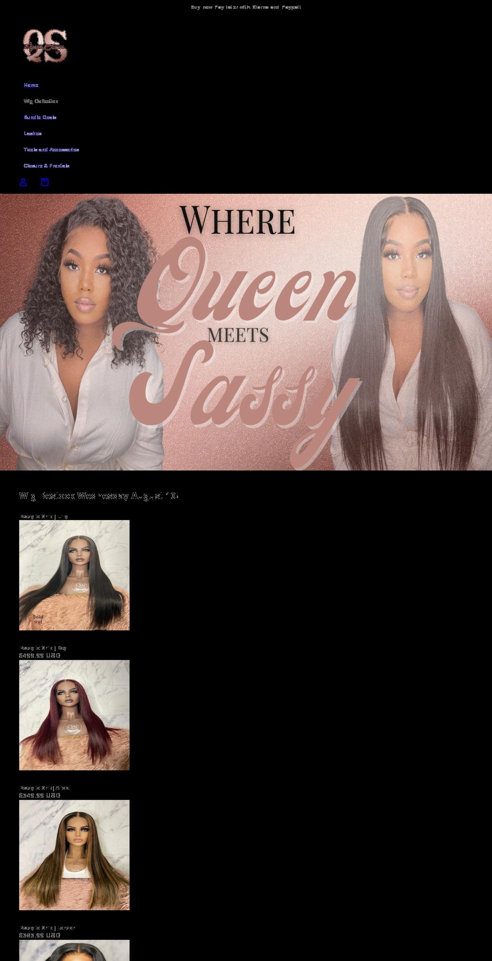queensassyco.com shopify website screenshot