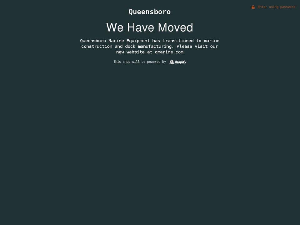 queensboromarine.com shopify website screenshot