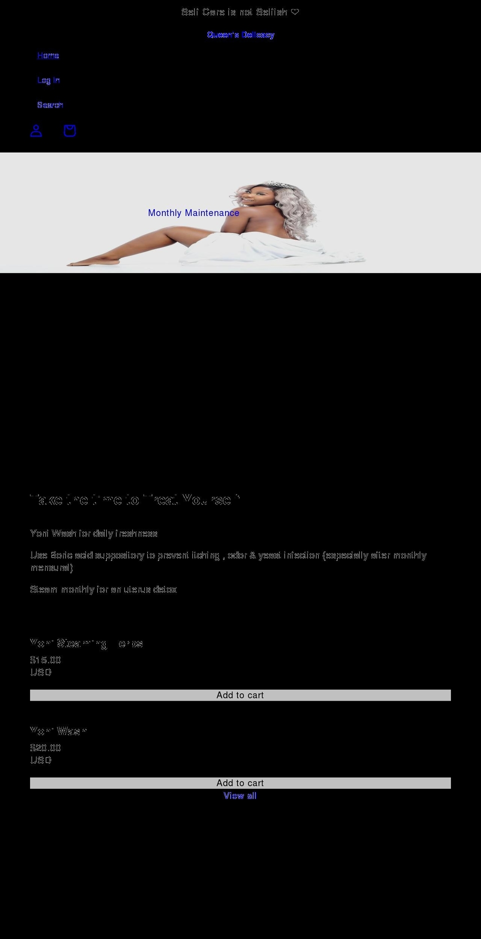 queensdelicacy.com shopify website screenshot
