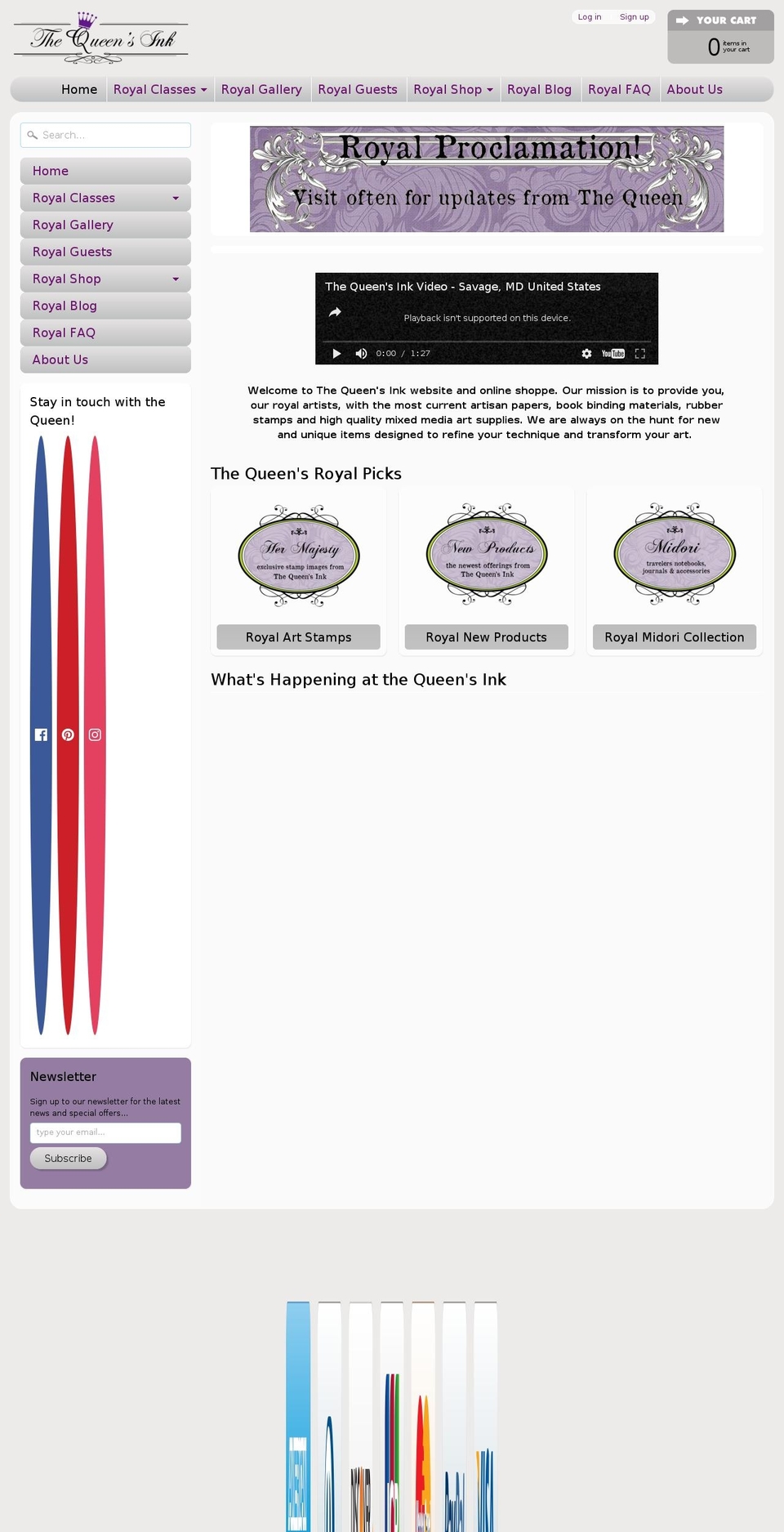 queensink.com shopify website screenshot