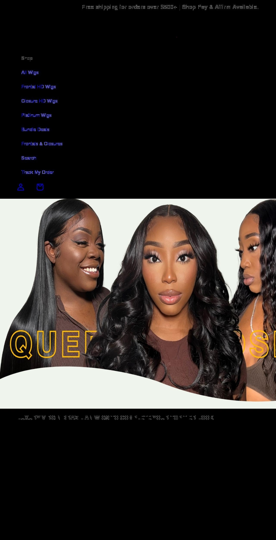 queenskloset.co shopify website screenshot