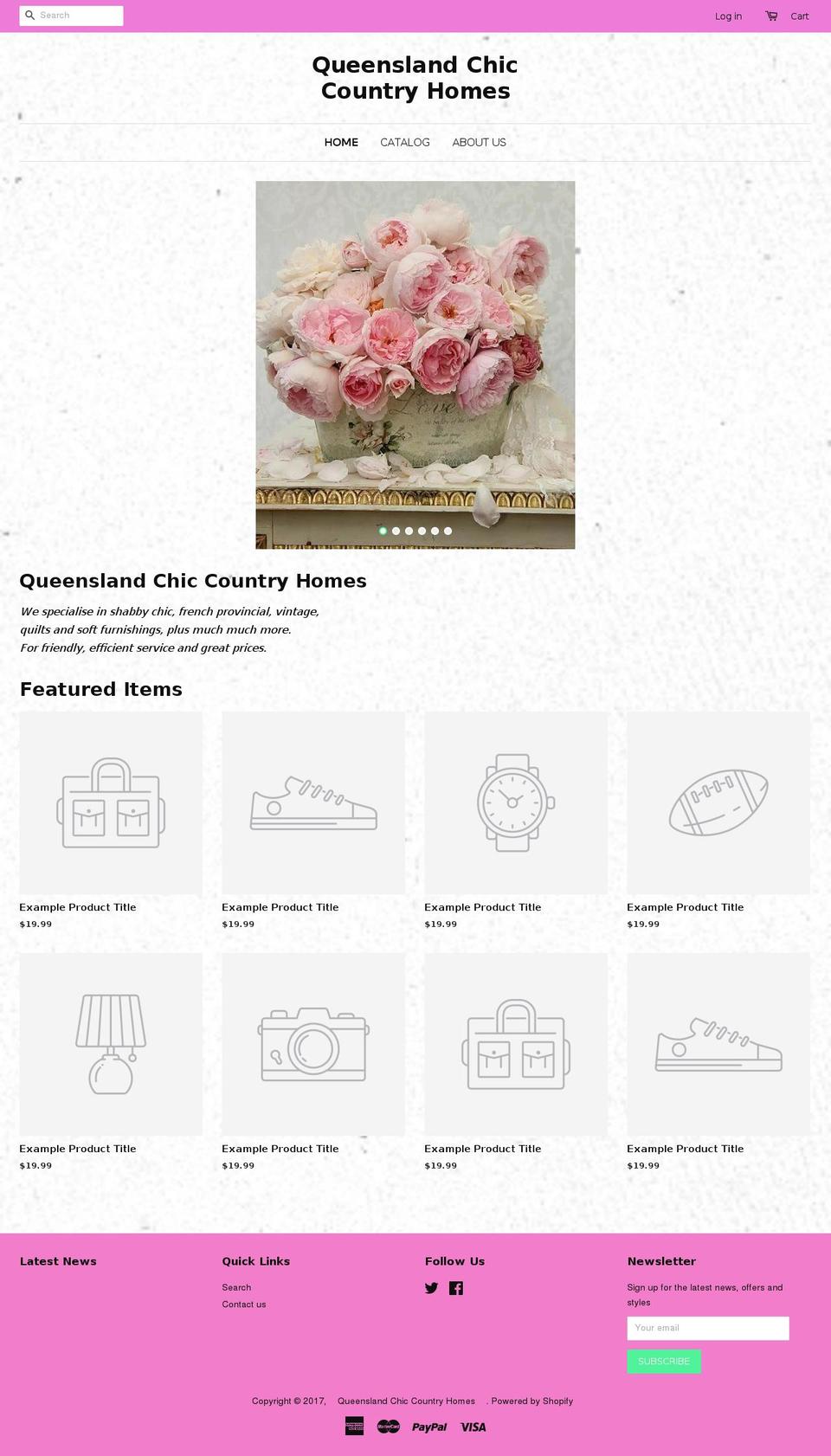 queenslandchiccountryhomes.com shopify website screenshot