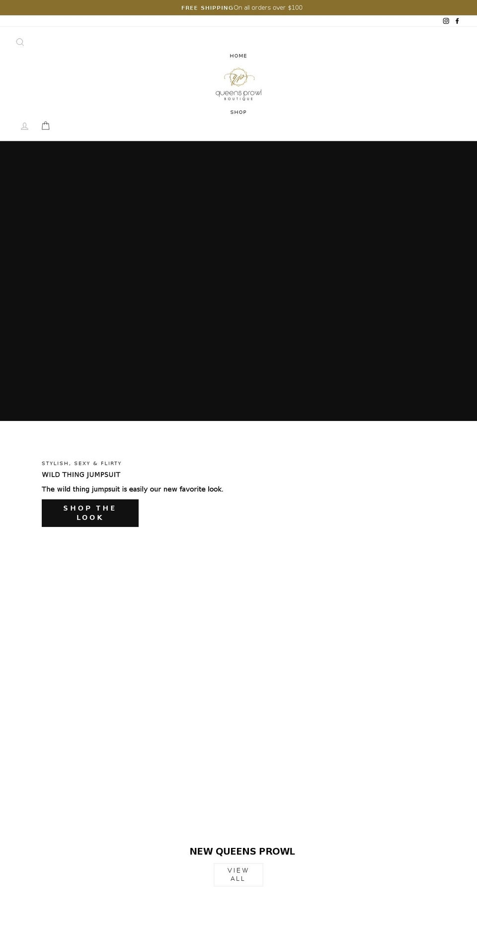 queensprowl.com shopify website screenshot