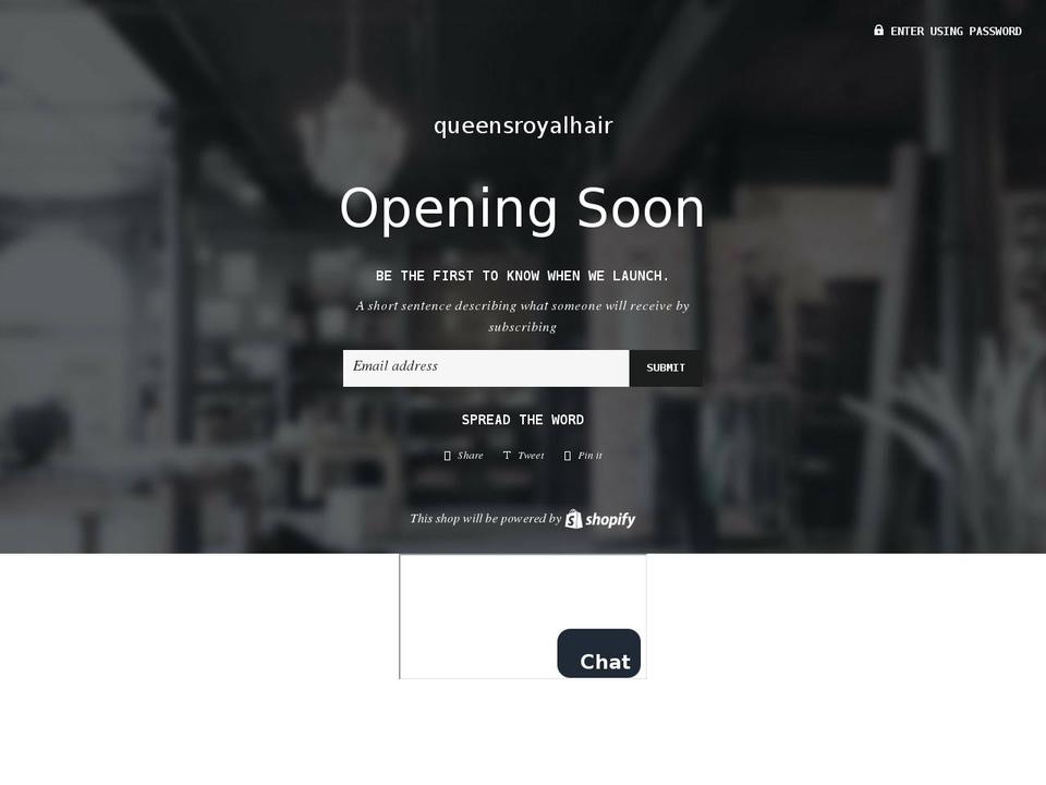 queensroyalhair.com shopify website screenshot