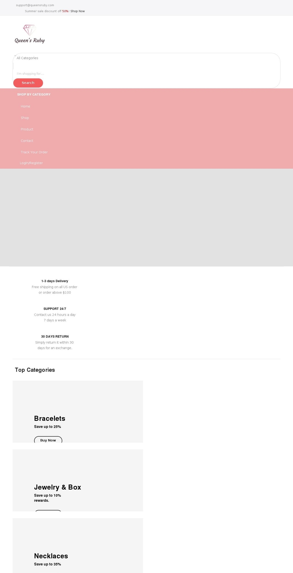 Our Store Shopify theme site example queensruby.com