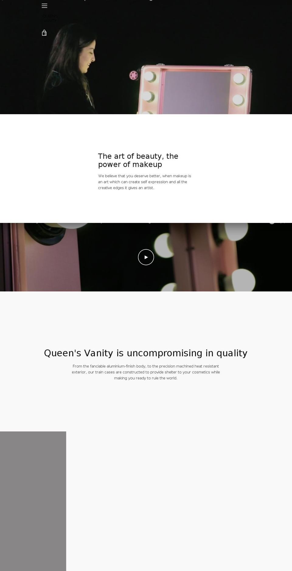 queensvanity.com shopify website screenshot