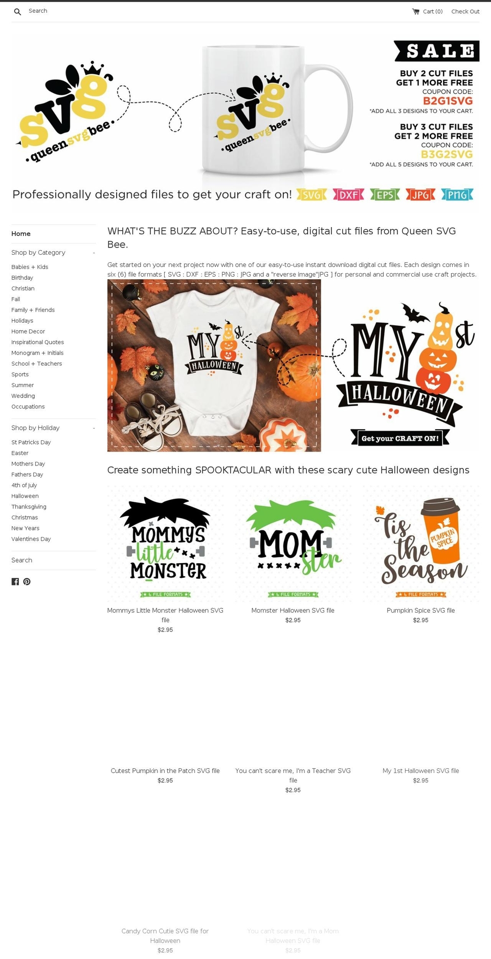 queensvgbee.com — Shopify storefront screenshot