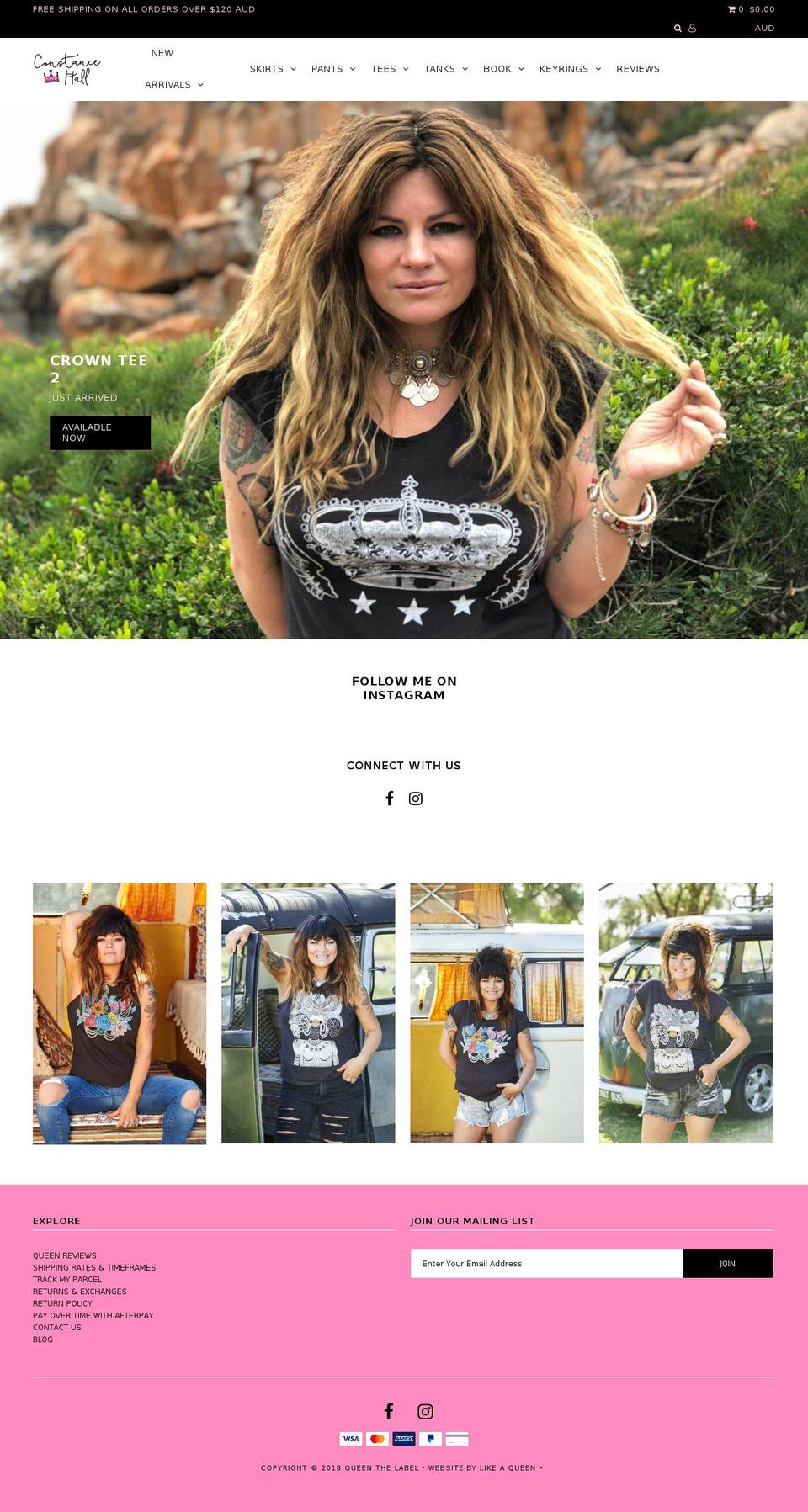 queenthelabel.org shopify website screenshot