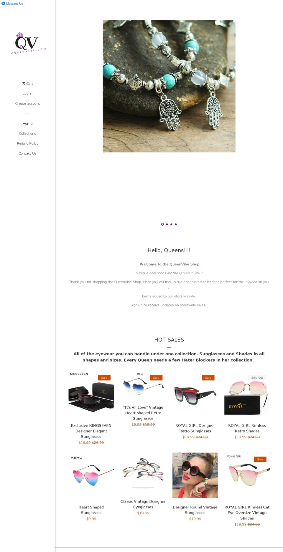 queenvibe.com — Shopify storefront screenshot