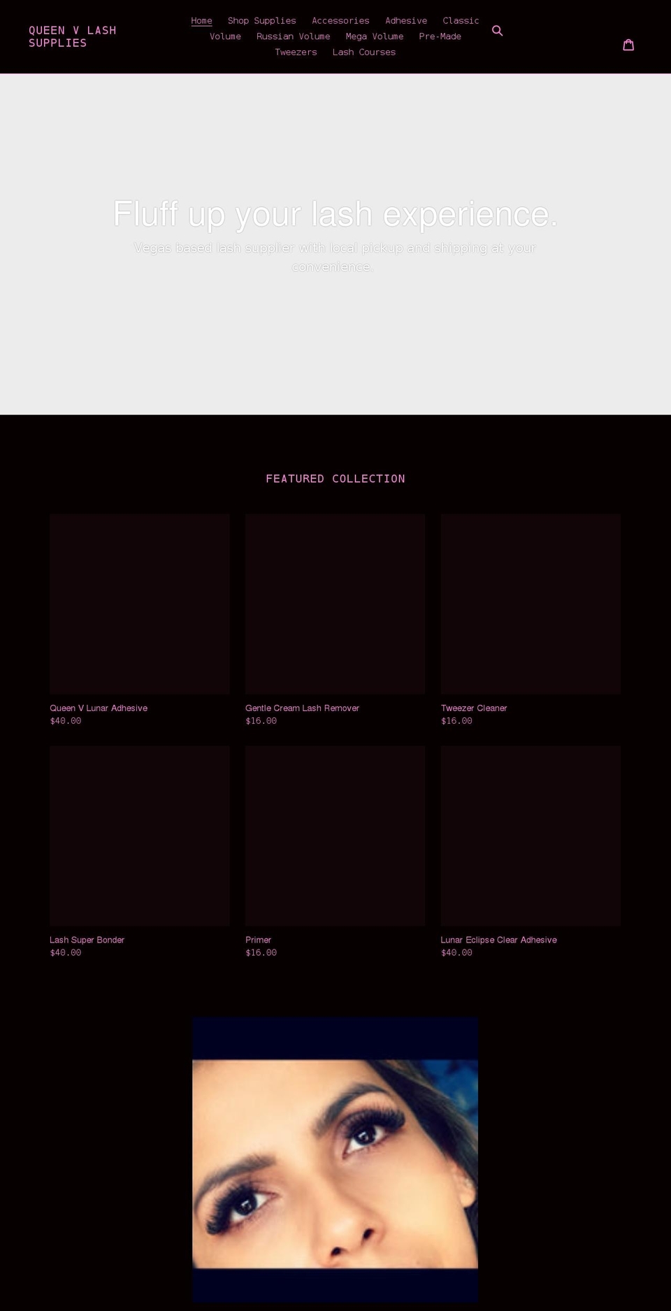 queenvlashsupplies.com shopify website screenshot