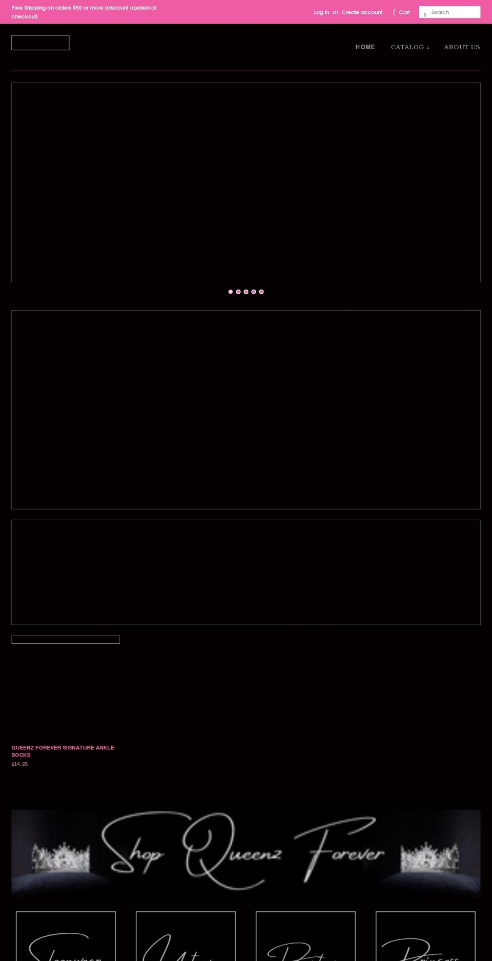 queenzforeverllc.com shopify website screenshot