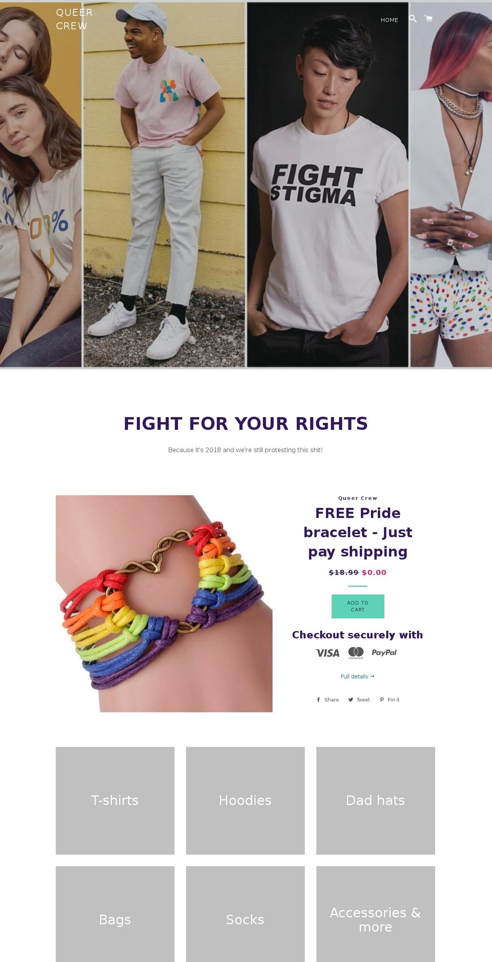 queercrew.com — Shopify storefront screenshot
