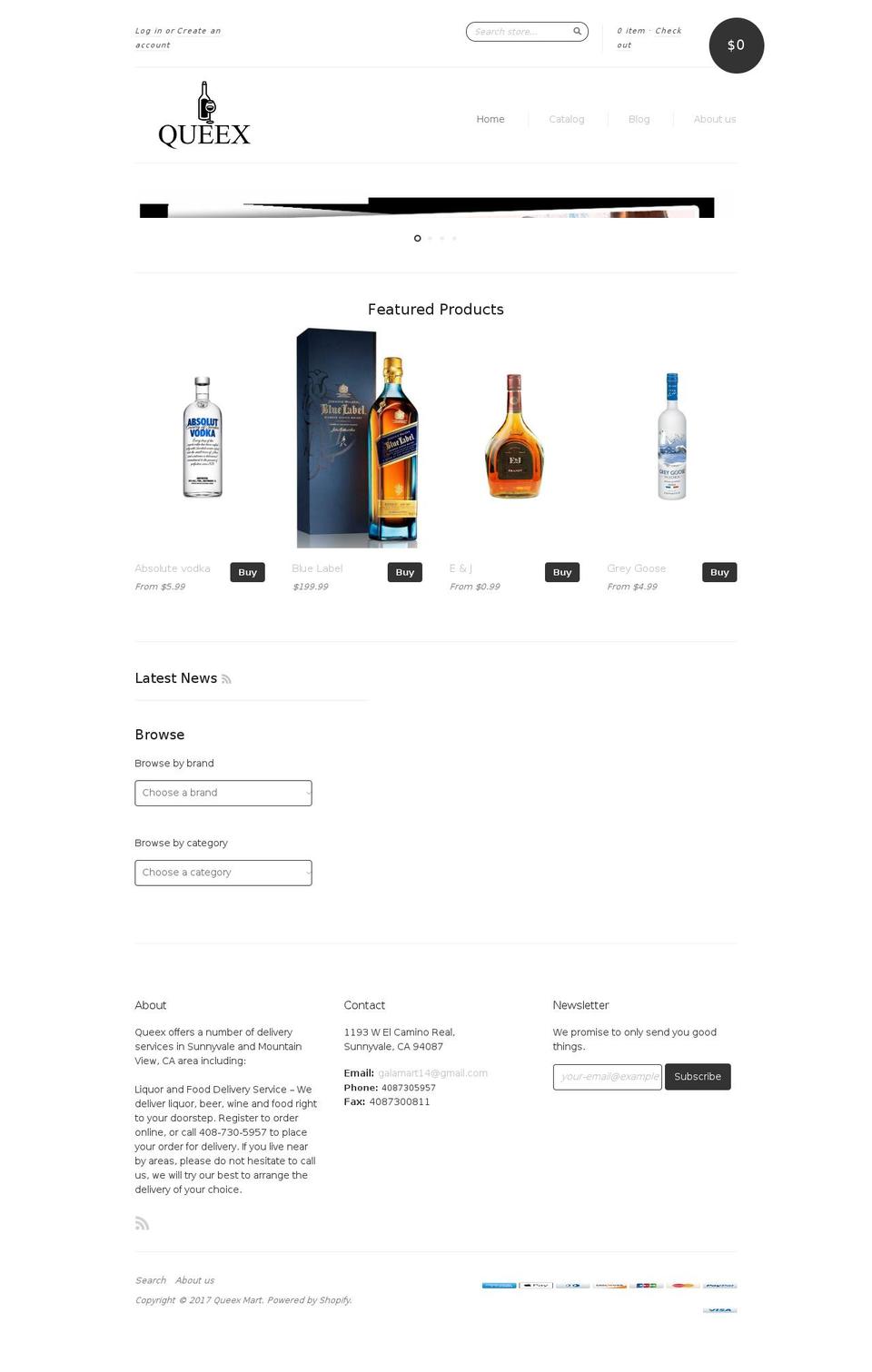 queex.com shopify website screenshot