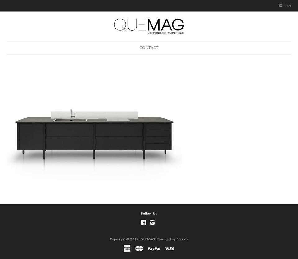 quemag.net shopify website screenshot