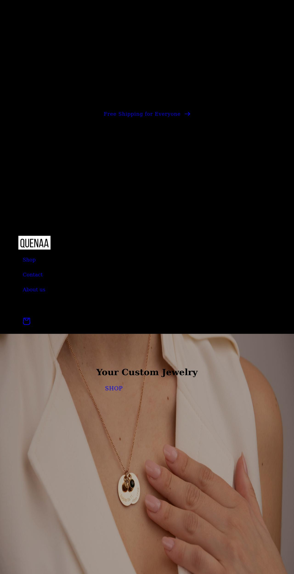 quenaa.com shopify website screenshot