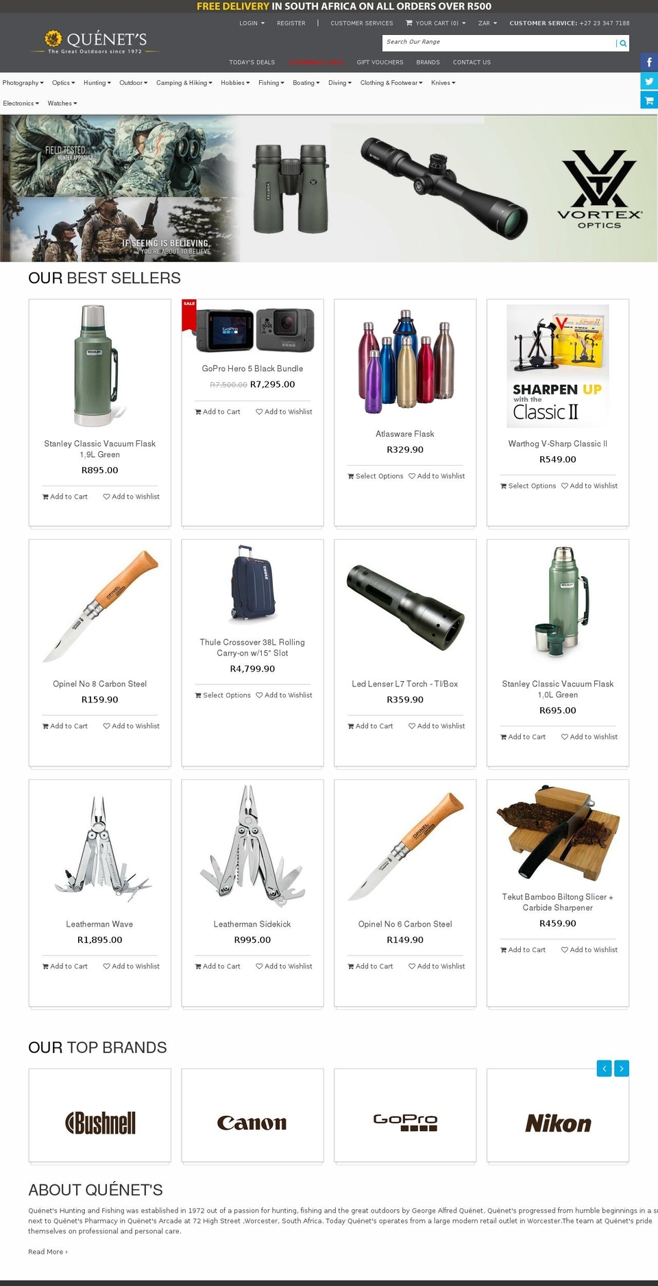 quenets.com shopify website screenshot