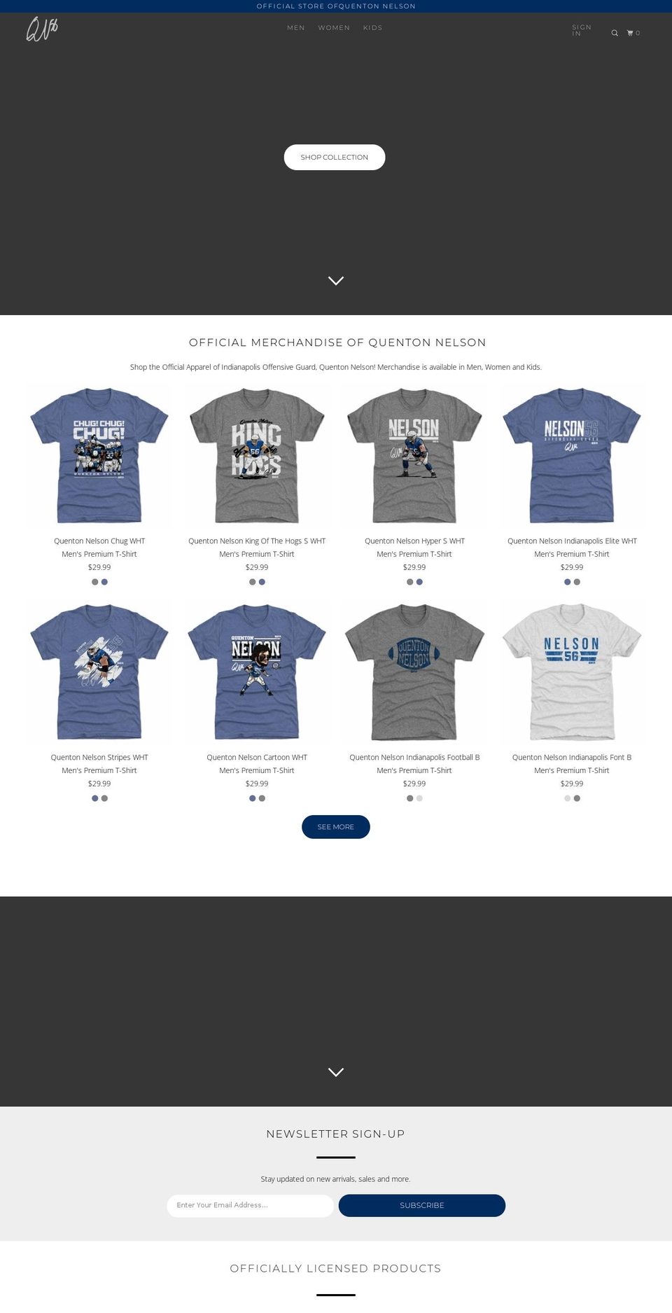 quentonnelson56.com shopify website screenshot