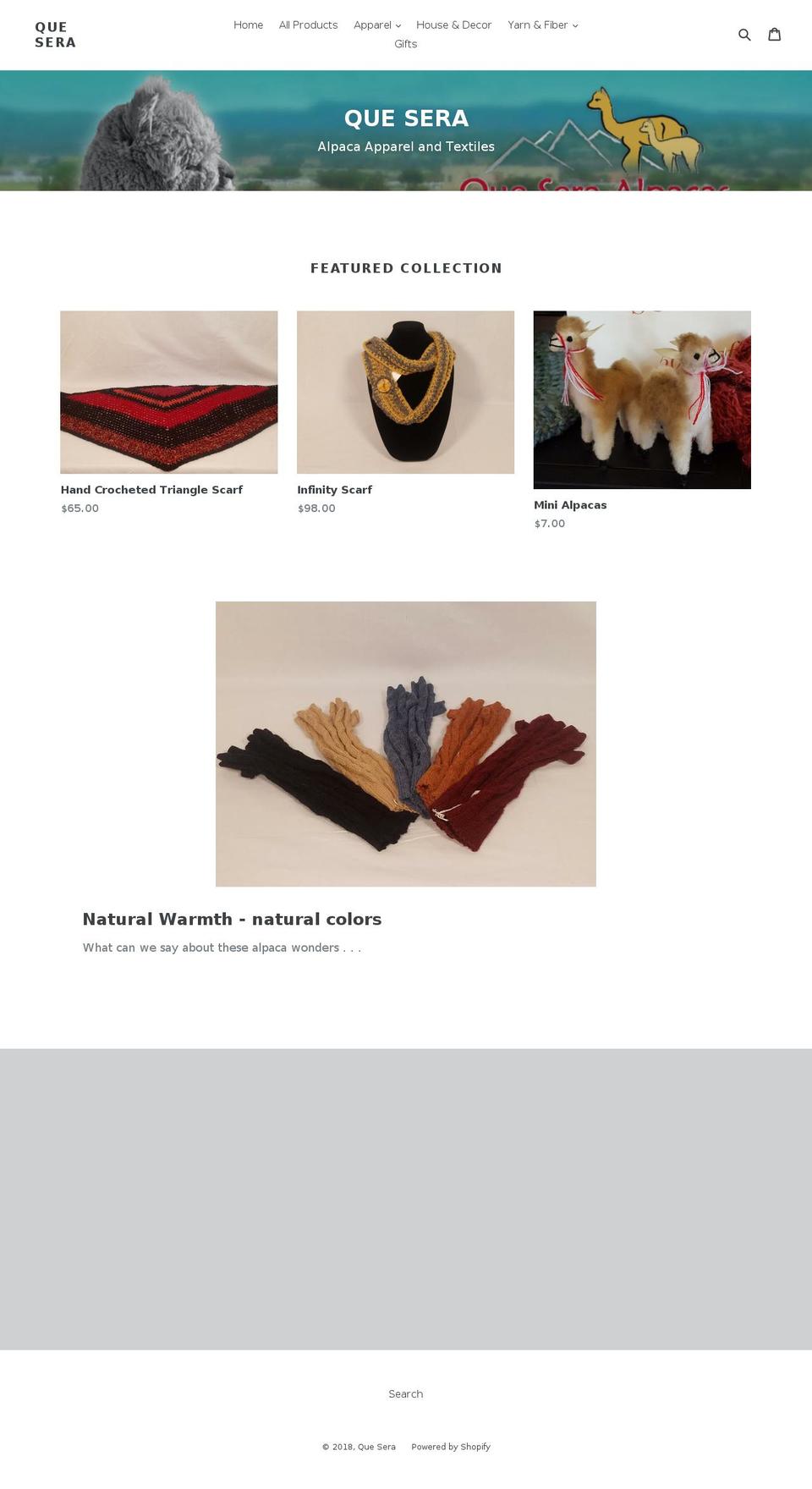 queserastore.com — Shopify storefront screenshot