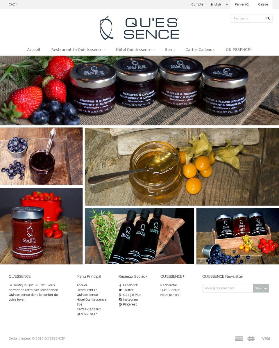 quessence.ca shopify website screenshot