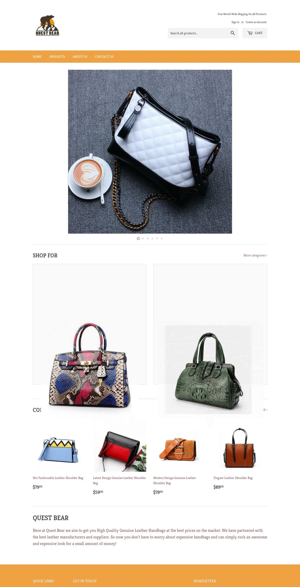 questbear.com — Shopify storefront screenshot