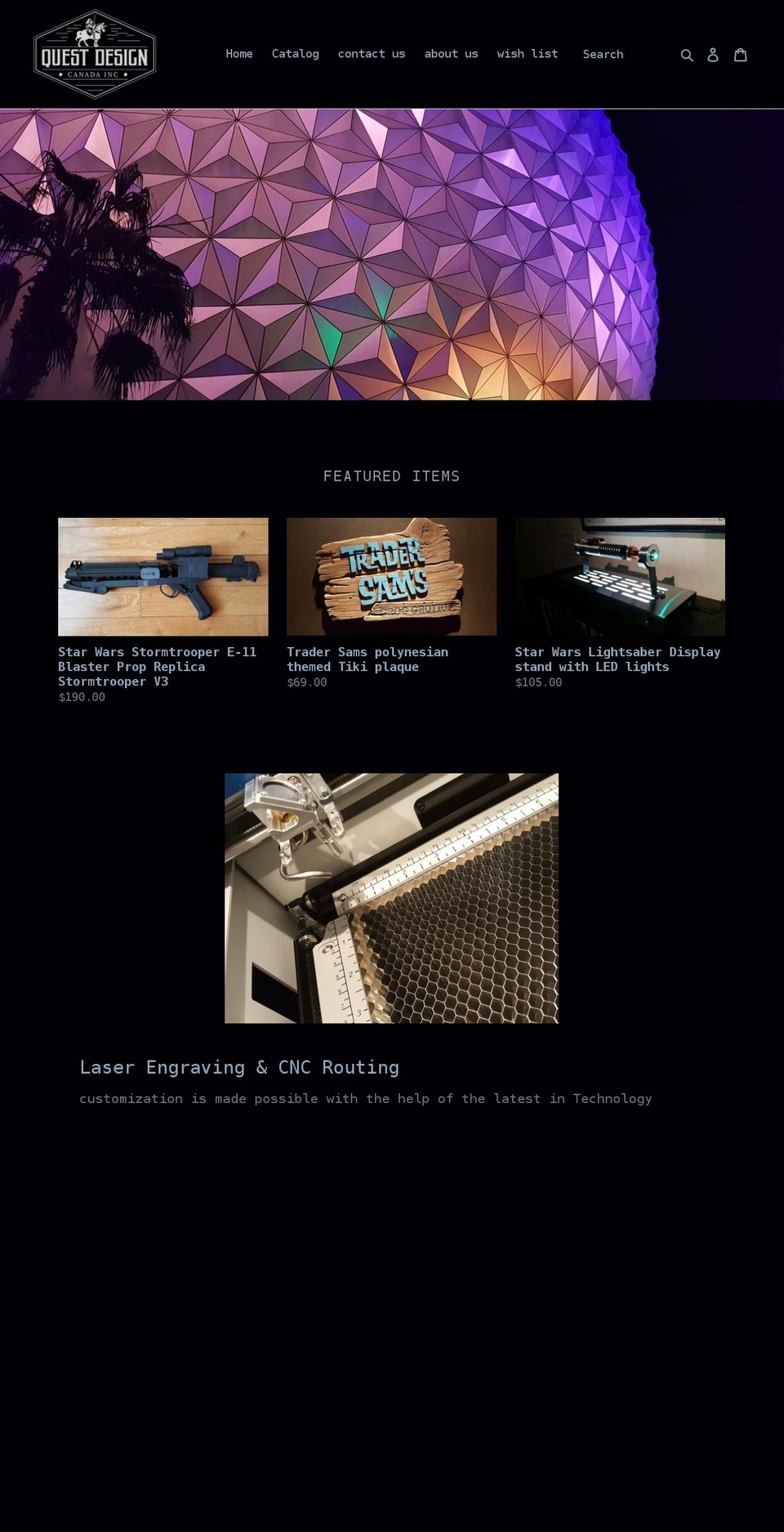 questdesigncanada.com — Shopify storefront screenshot