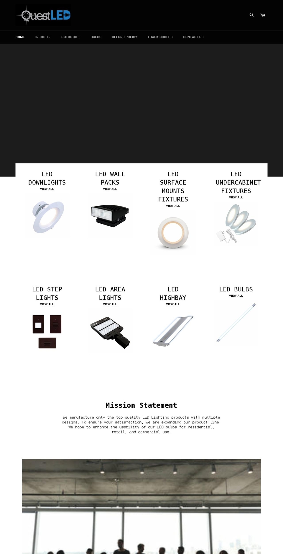 questledlighting.com shopify website screenshot