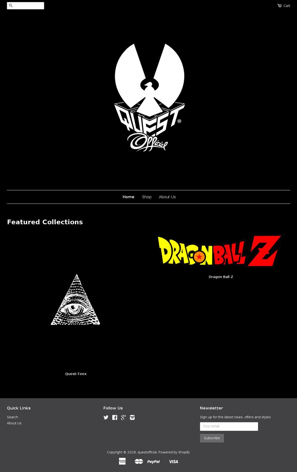 questofficial.com — Shopify storefront screenshot
