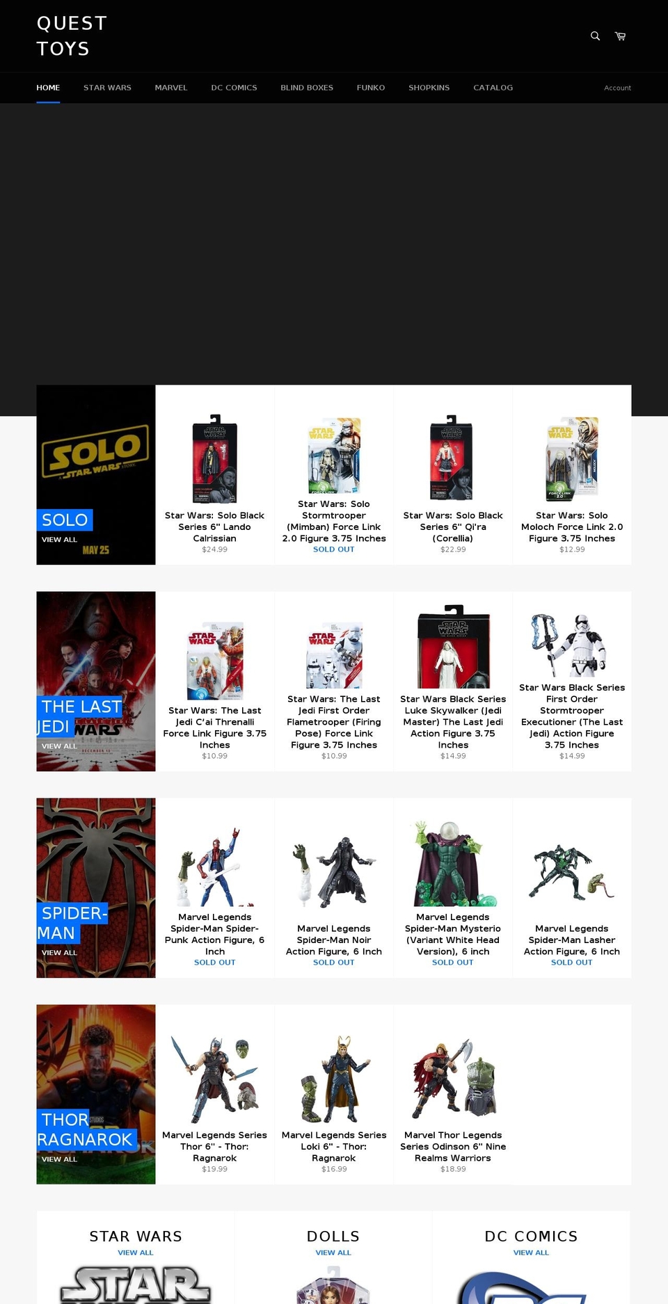 questtoys.com shopify website screenshot