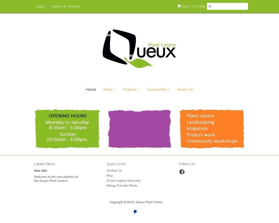 queuxpatioplants.com — Shopify storefront screenshot