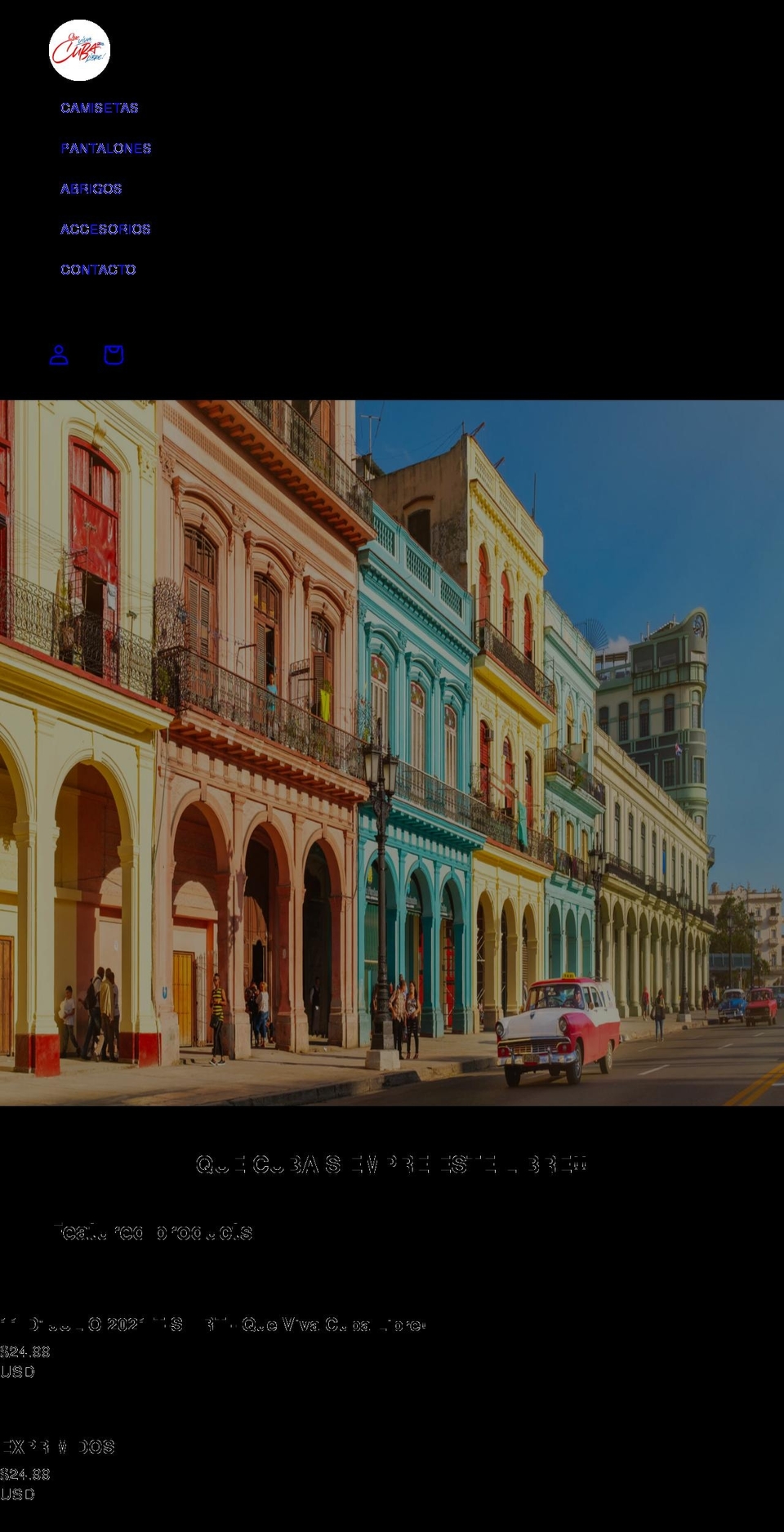 quevivacubalibre.com shopify website screenshot