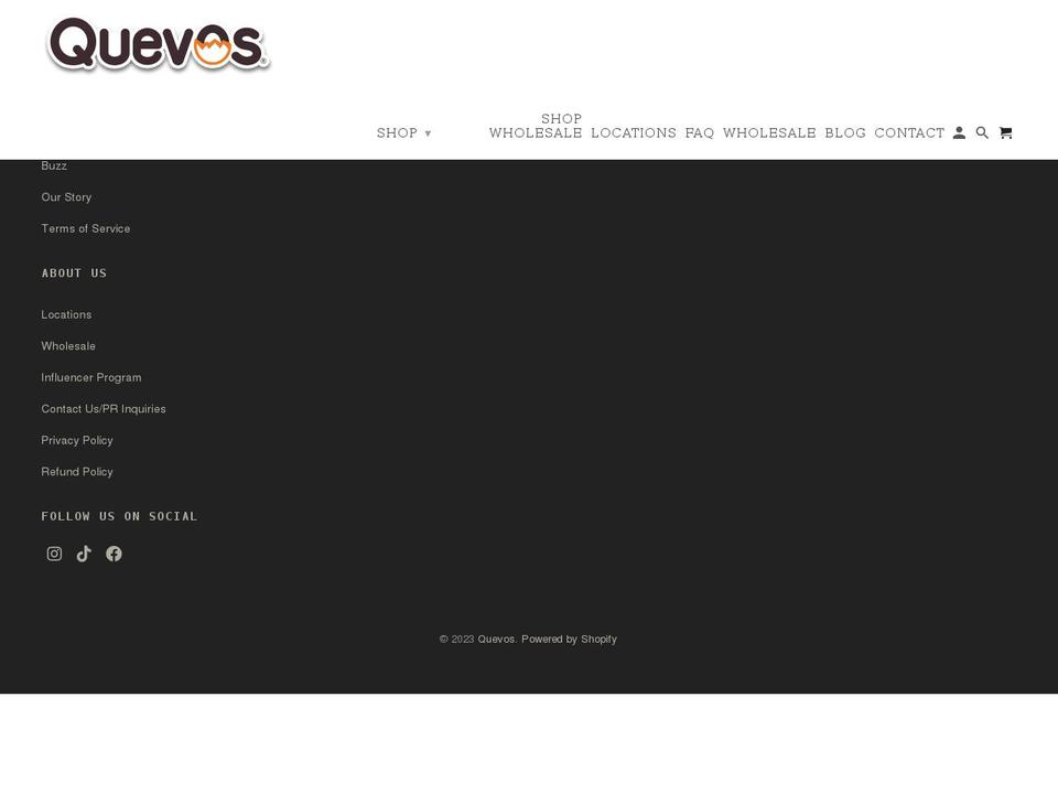 quevos.com — Shopify storefront screenshot