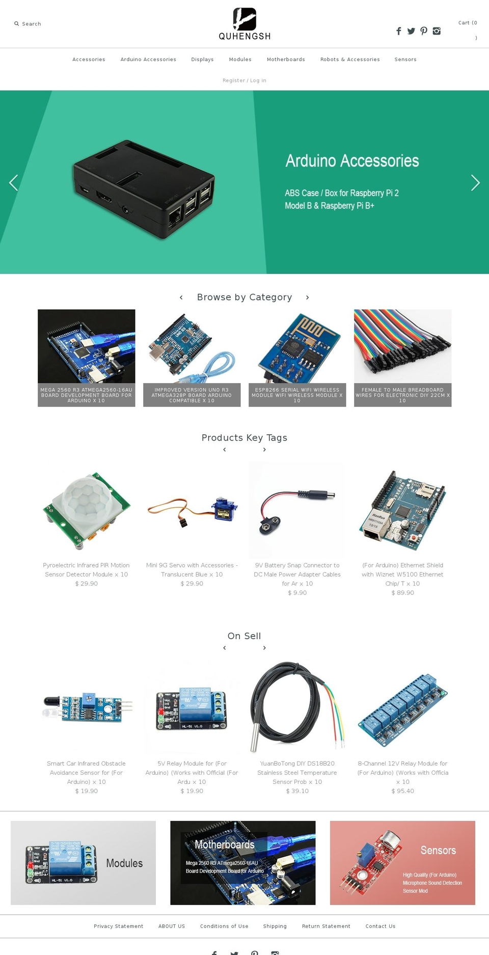 quhengsh.com — Shopify storefront screenshot