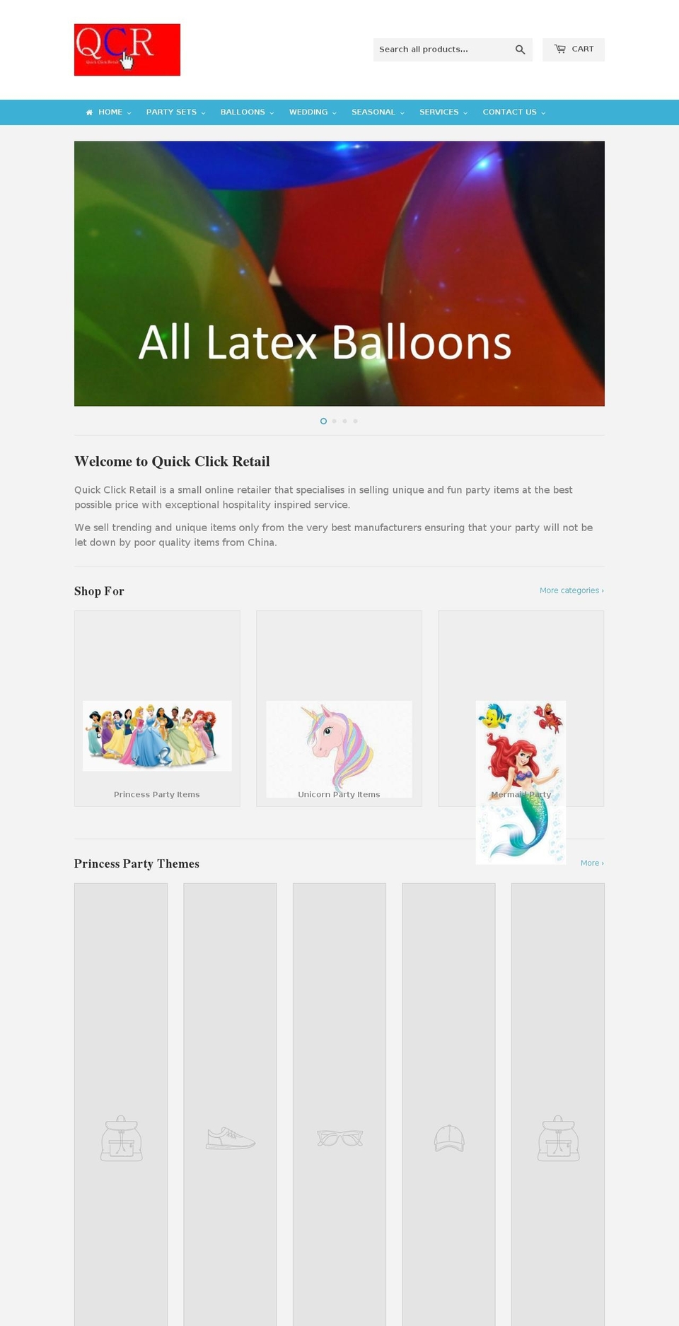quick-click-retail.com shopify website screenshot